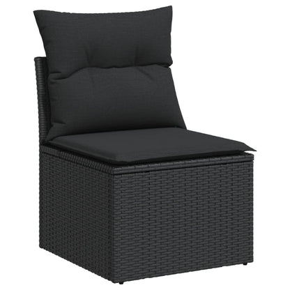 Set De Sofás De Jardín Con Cojines 9 Pzas Ratán Sintético Negro / Vetonek_2