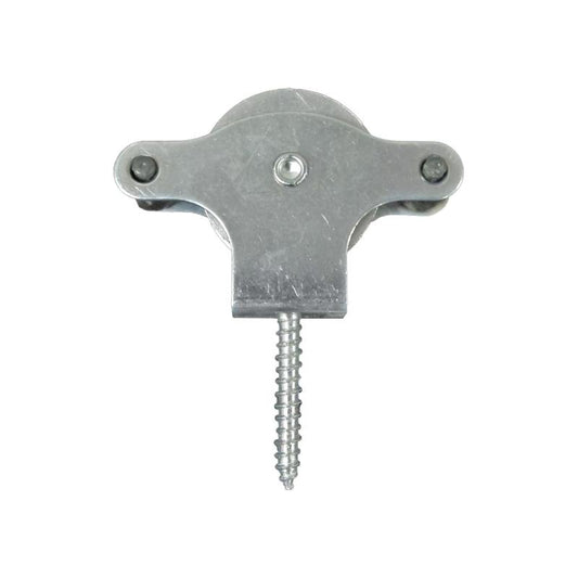 Polea Tendedero Wolfpack Zincado 40 Mm. Roldana Metal Con Tirafondo