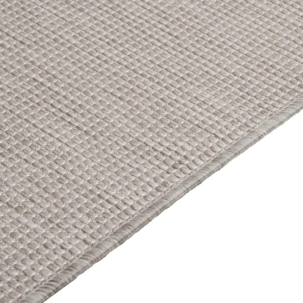 Alfombra De Exterior De Tejido Plano Gris Claro 80x150 Cm_3