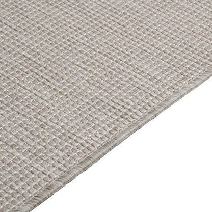 Alfombra De Exterior De Tejido Plano Gris Claro 80x150 Cm_3