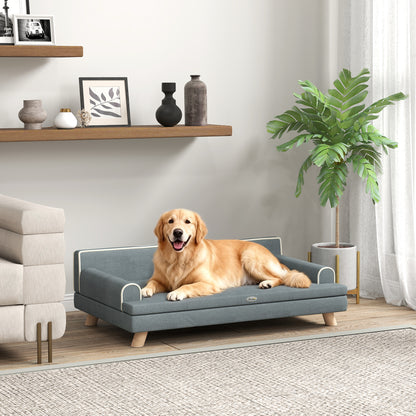 Pawhut Sofá Para Perros Grandes Y Medianos Tapizada En Chenilla 100x62x32 Cm_1