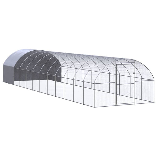 Vidaxl Gallinero De Exterior De Acero Galvanizado 3x12x2 M_0