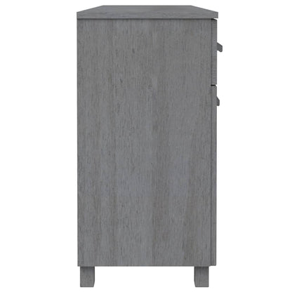 Aparador Hamar Madera Maciza Pino Gris Oscuro 113x40x80 Cm / Vetonek_3