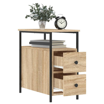 Mesitas Noche 2 Uds Madera Ingeniería Roble Sonoma 30x60x60 Cm_2