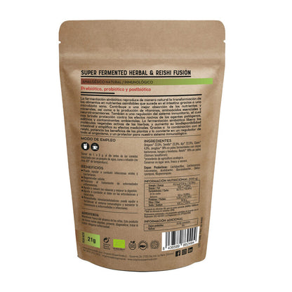 Herbal &amp; Reishi Fusion Fermentados Bio -con Prebióticos, Probióticos, Postbióticos- 90g - Orgánica Superfoods_1