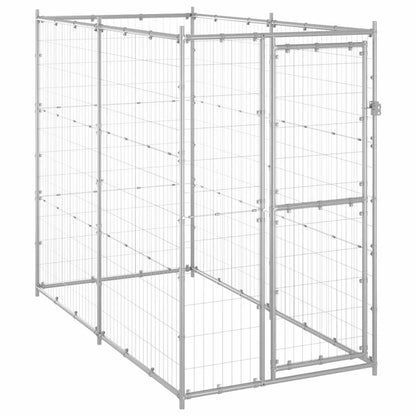 Perrera De Exterior De Acero Galvanizado 110x220x180 Cm_1