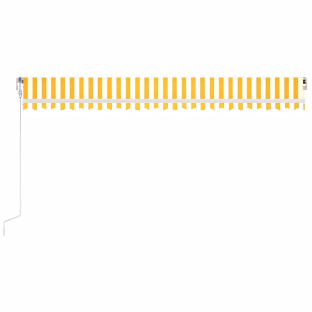 Toldo Retráctil Automático Amarillo Y Blanco 500x350 Cm_3