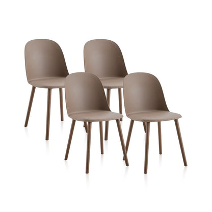 Pack 4 Sillas De Comedor Sabra Polipropileno, Taupé, 48 X 80,5 X 45_1