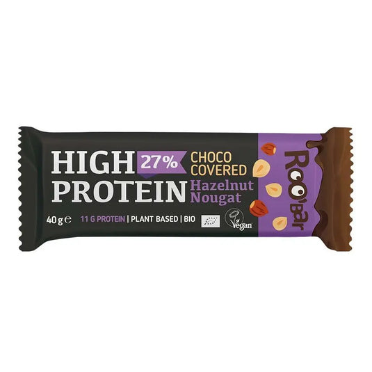 Barrita De Proteína De Con Avellana Cobertura De Chocolate Roobar 40g Bio_0