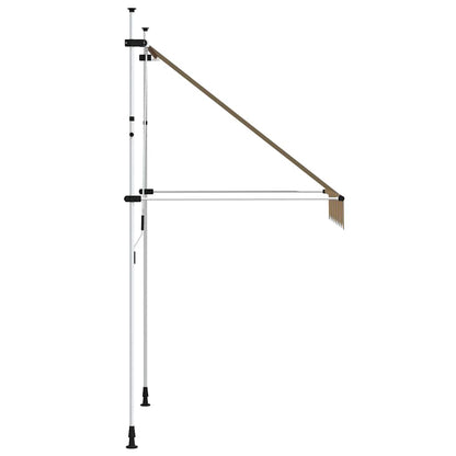 Toldo Manual Retráctil 150 Cm Amarillo Y Azul Rayas_3