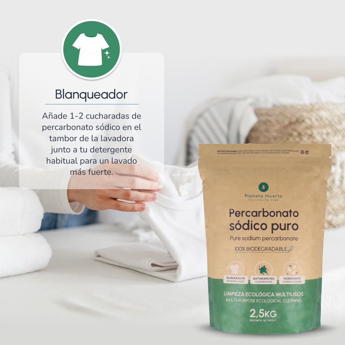 Pack 6x Percarbonato sódico Planeta Huerto 2,5 kg