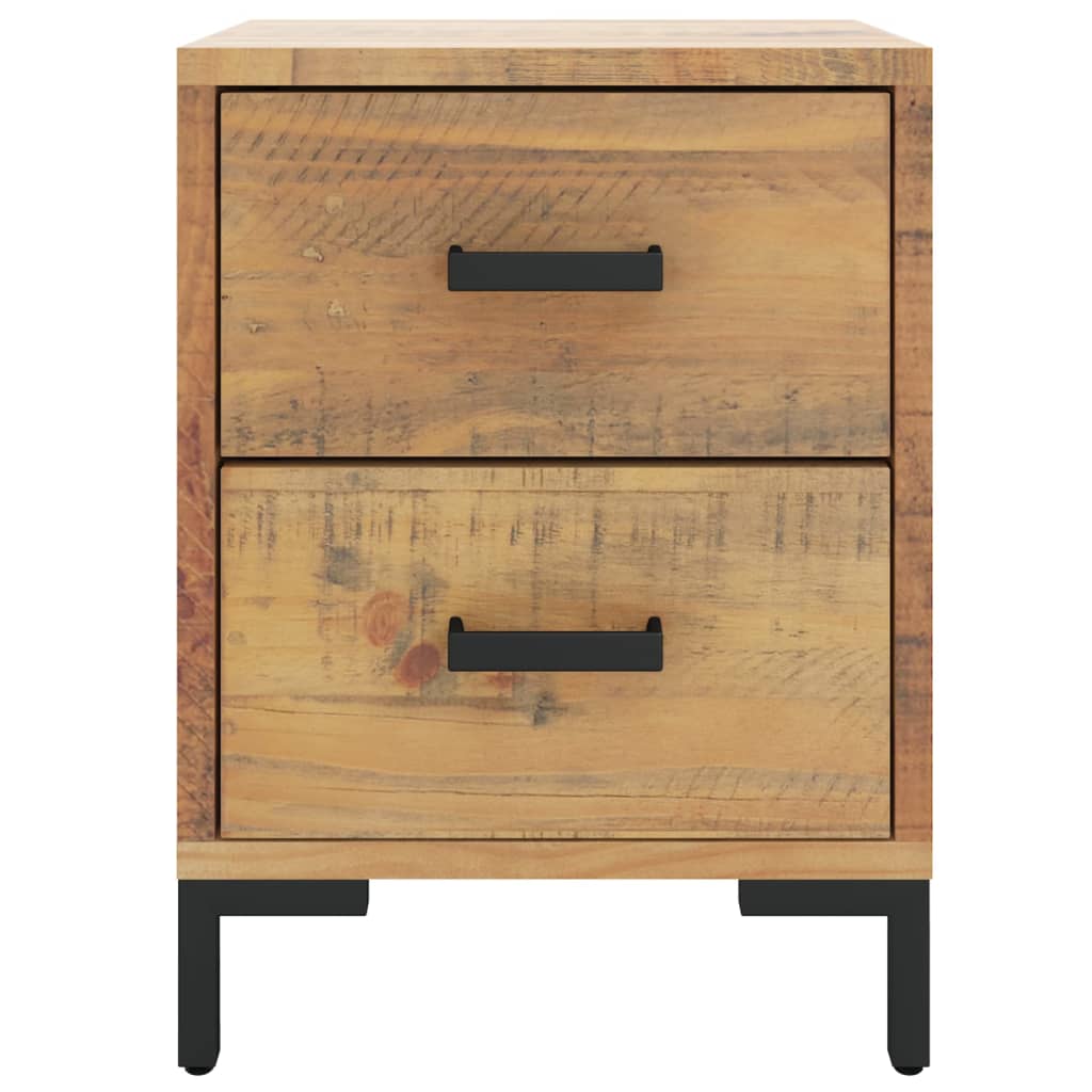 Mesitas De Noche 2 Uds Madera Maciza De Pino 36x30x45 Cm_3