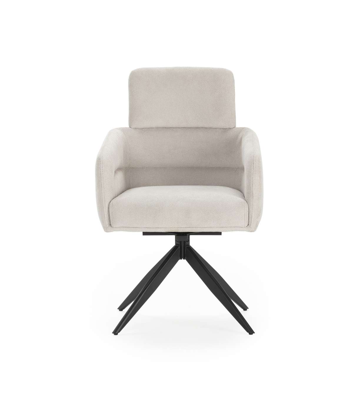 Pack De 2 Sillones Giratorios Modelo Maggie Tapizado Textil Gris Claro, 93cm(alto) 58cm(an_5