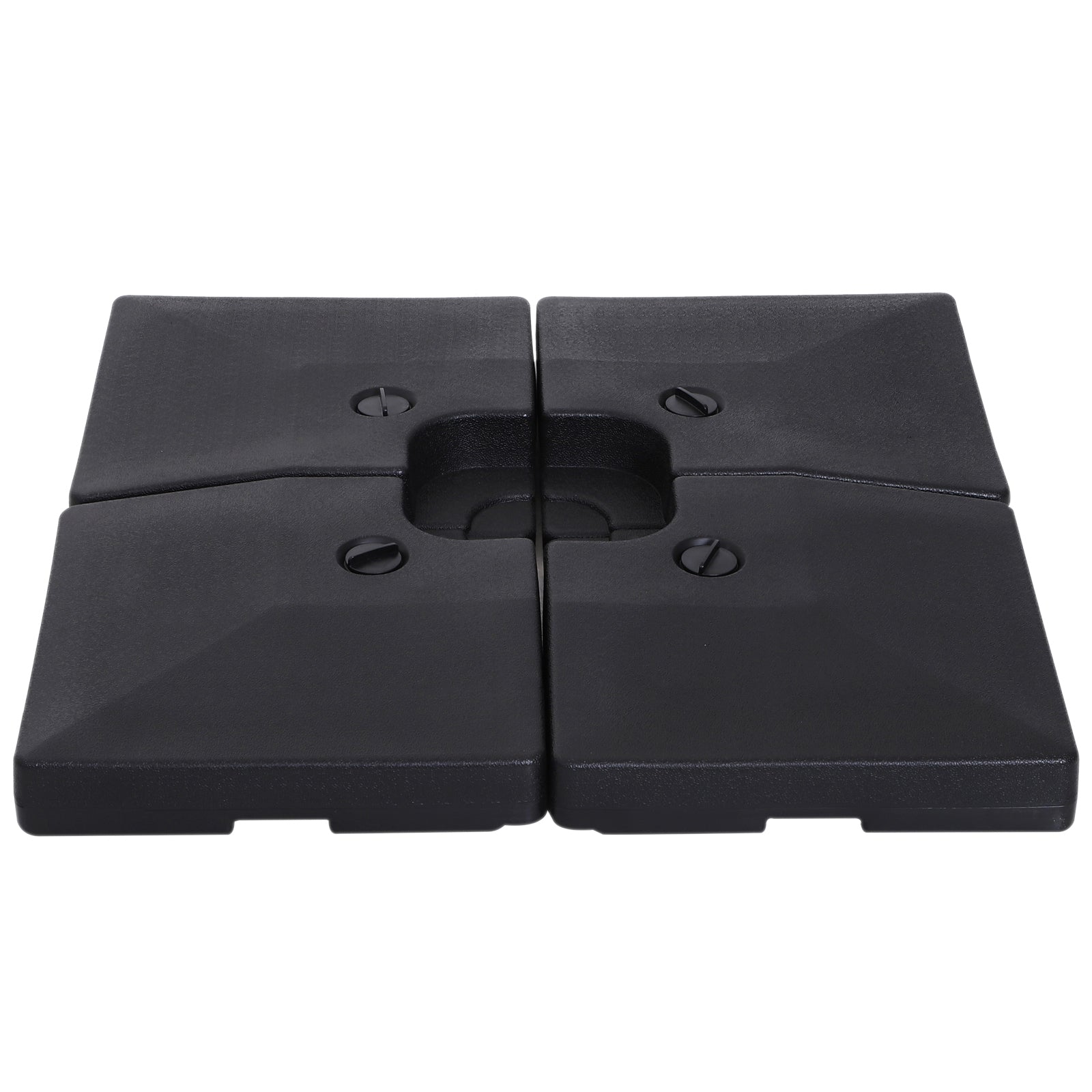Outsunny Pesos Para Base Cruzada Sombrilla Con Agua 20kg O Arena 30kg 51x51x12cm_0