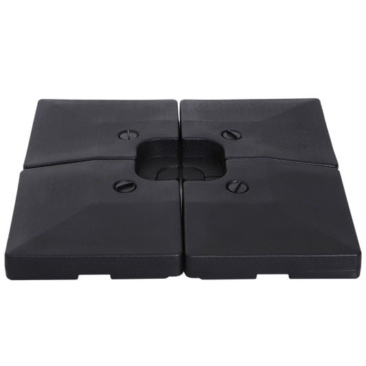 Outsunny Pesos Para Base Cruzada Sombrilla Con Agua 20kg O Arena 30kg 51x51x12cm_0