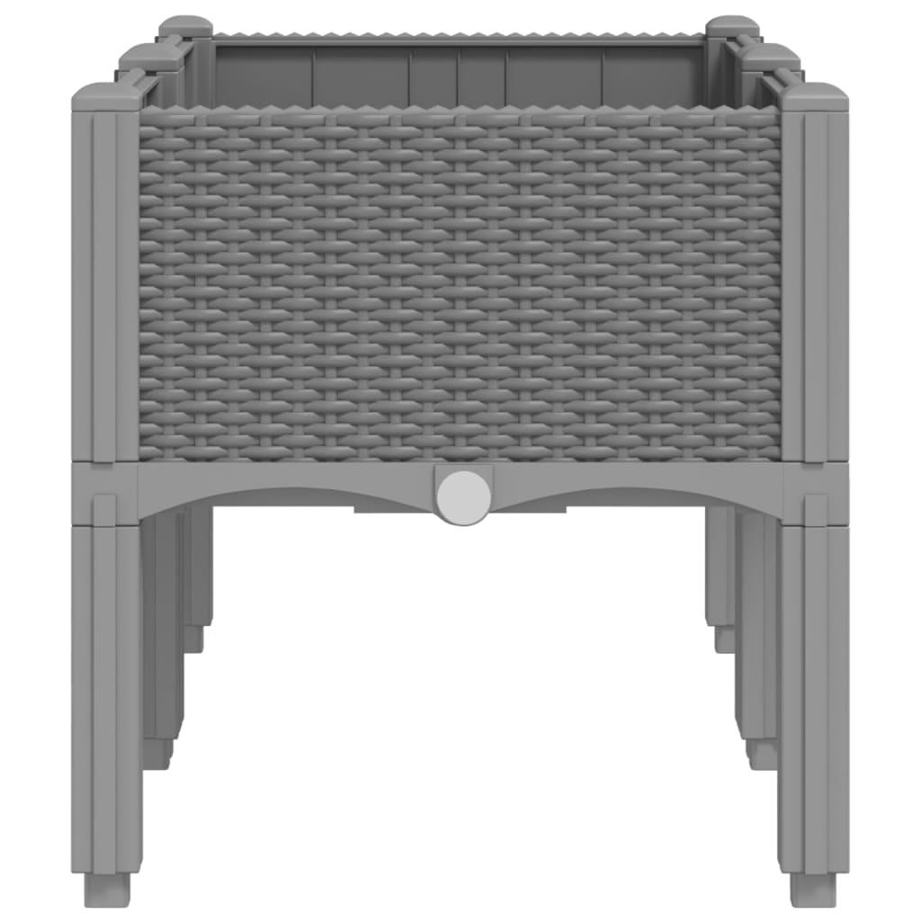 Jardinera Con Patas Pp Gris Claro 80x40x42 Cm_3