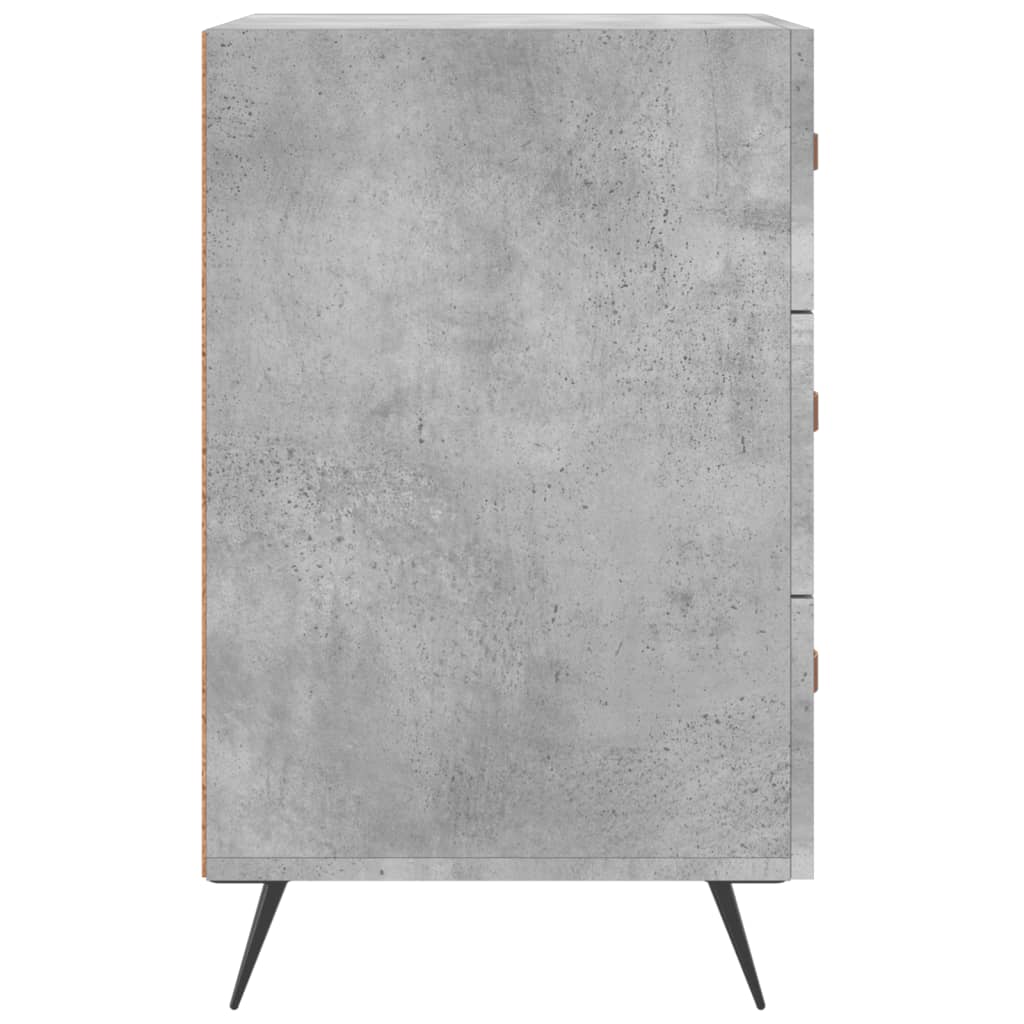 Mesita De Noche Madera De Ingeniería Gris Hormigón 40x40x66 Cm_4