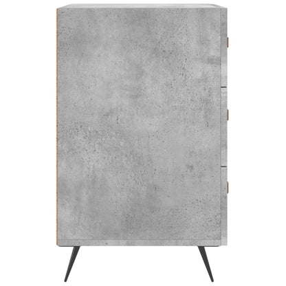 Mesita De Noche Madera De Ingeniería Gris Hormigón 40x40x66 Cm_4