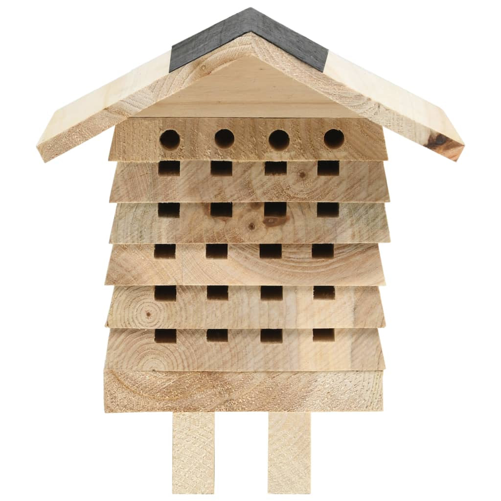 Vidaxl Hotel Para Abejas De Madera Maciza De Abeto 22x20x20 Cm_1