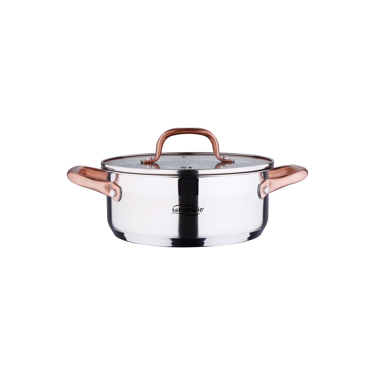 Cacerola 20x8.0cm Acero Inox Ind C/tapa Cobre_1
