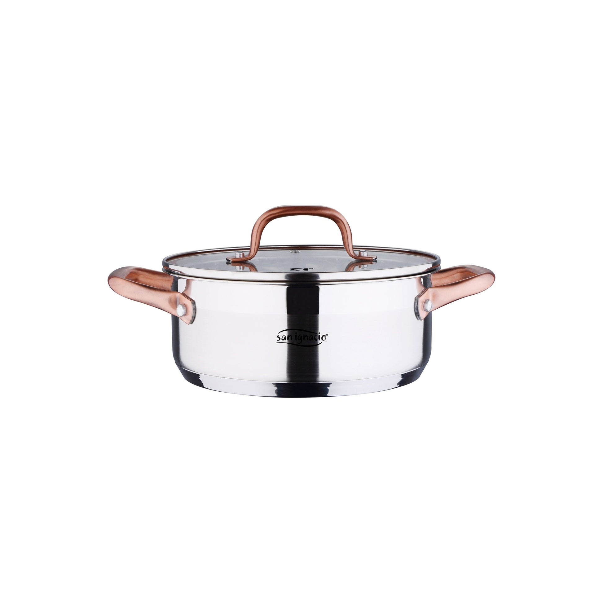 Cacerola 20x8.0cm Acero Inox Ind C/tapa Cobre_1