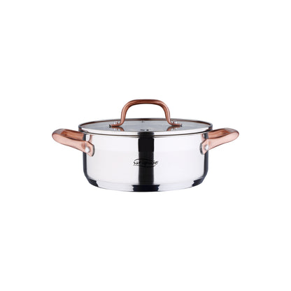 Cacerola 20x8.0cm Acero Inox Ind C/tapa Cobre_1