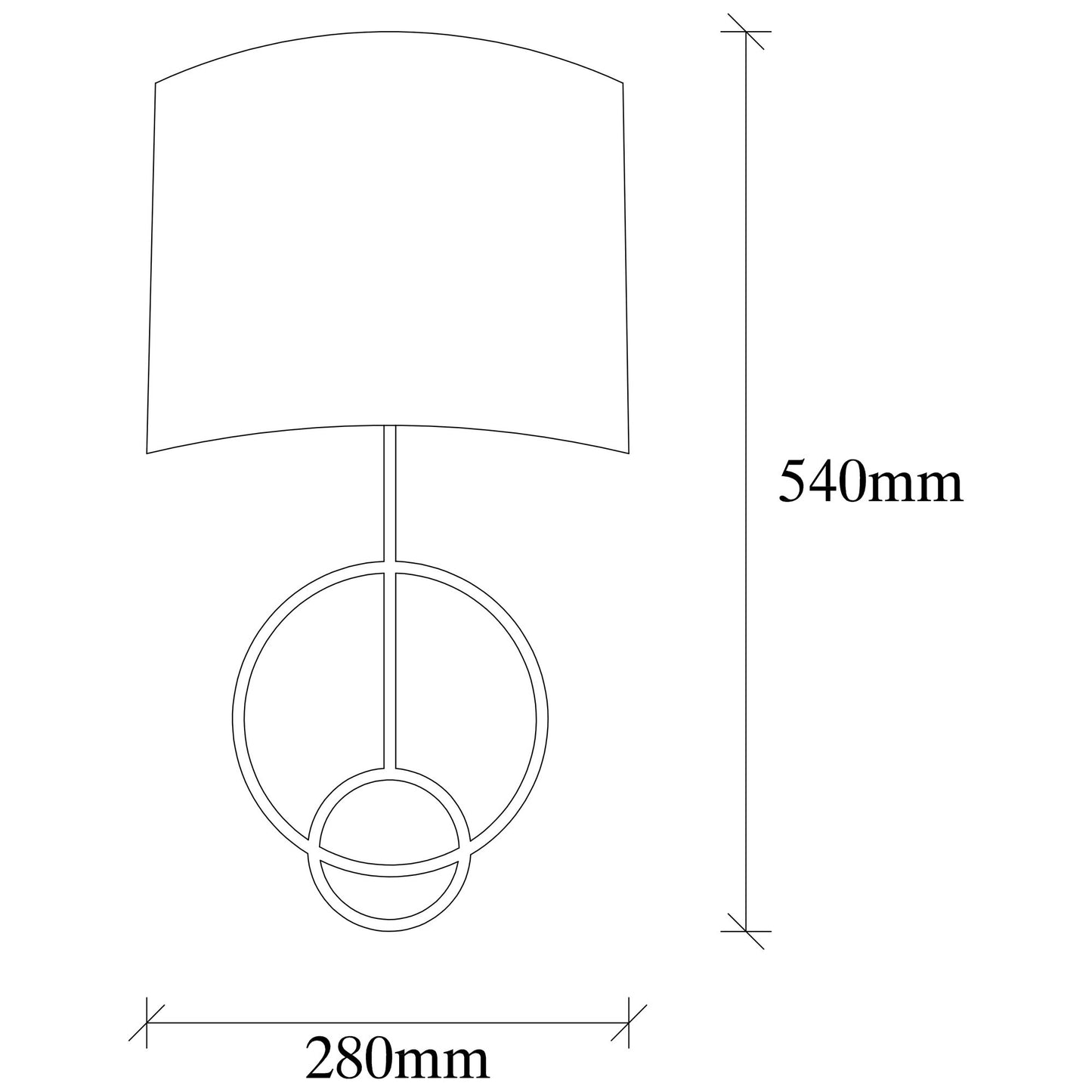 Aplique De Pared, Metal , Negro, 15x24x52, Casquillo E 27 Max 40 W_1