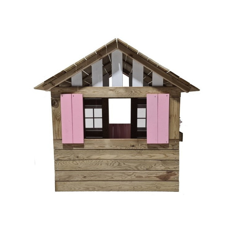 Casita De Madera Masgames Lollipop Xl Rosa Sin Suelo De Madera.
