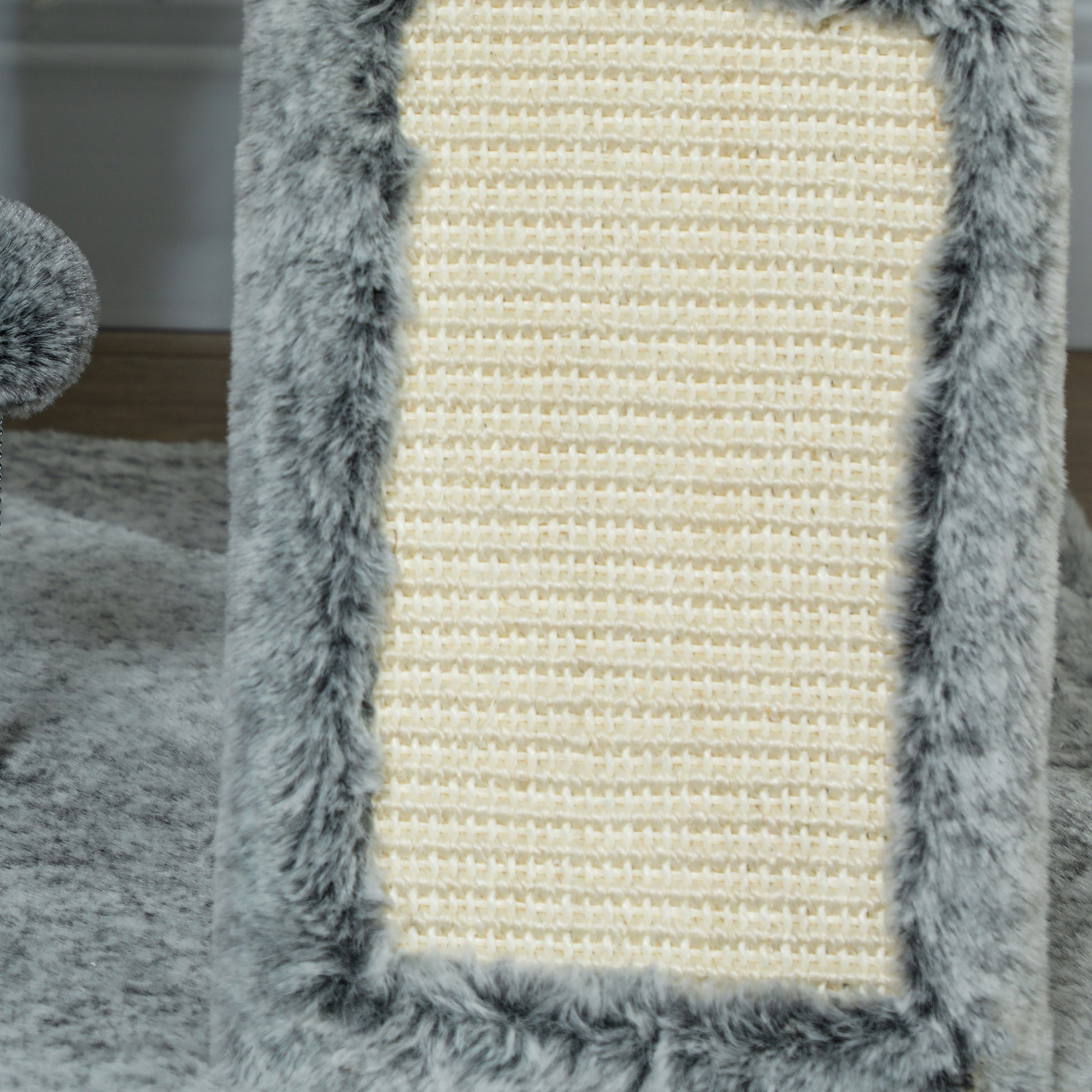 Pawhut Árbol Para Gatos De Suelo A Techo De 225-255 Cm Con Altura Ajustable Gris_3