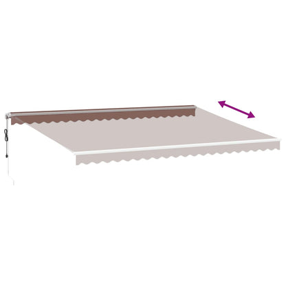 Toldo Retráctil Automático Marrón 500x350 Cm_4