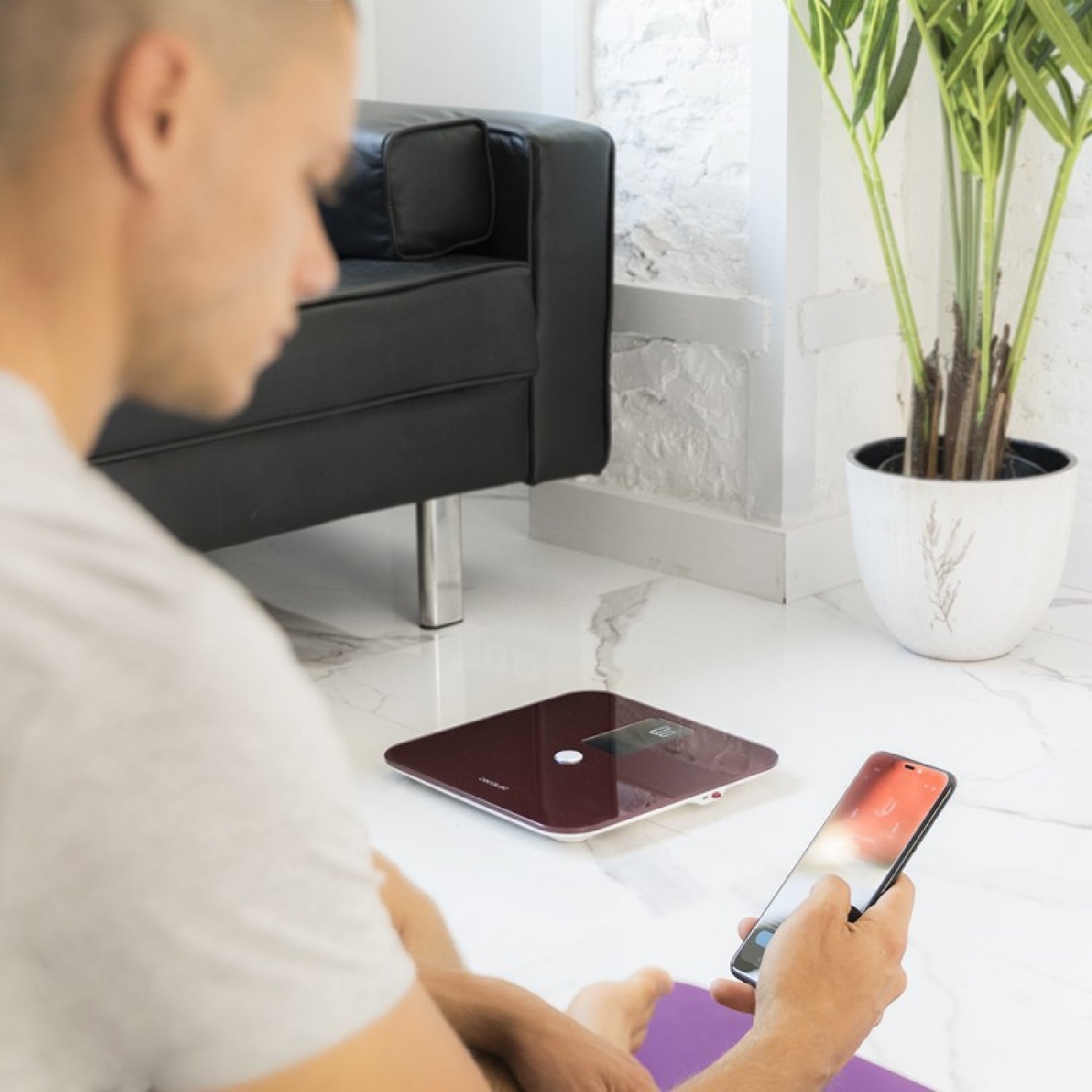 Cecotec Báscula De Baño Con App Surface Precision 10400 Smart Healthy Vision Garnet_2