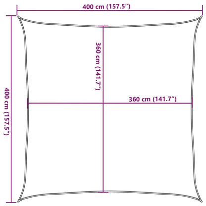 Vidaxl Toldo De Vela Hdpe Marrón 160 G/m² 4x4 M_2