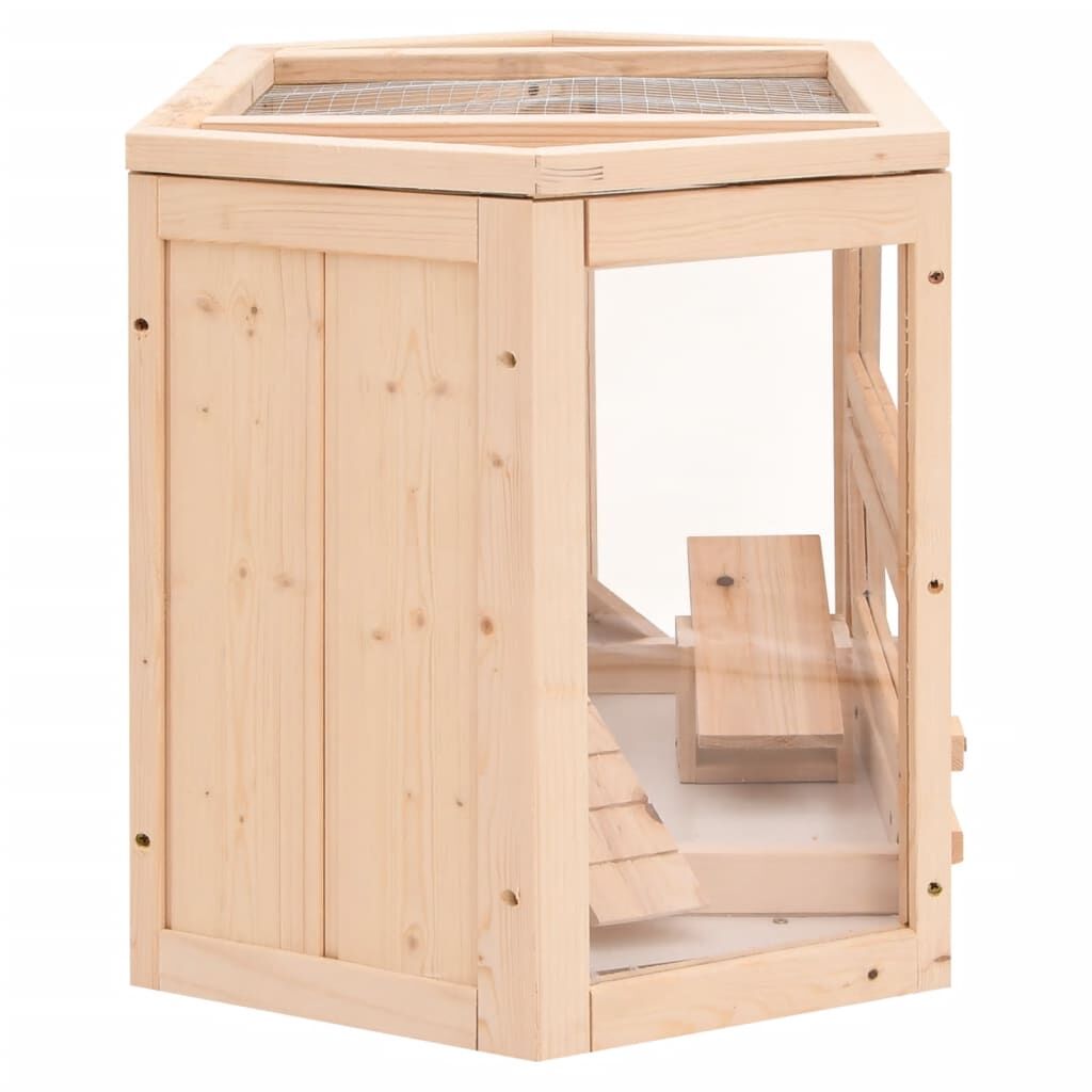 Vidaxl Jaula Para Hámster Madera Maciza Abeto 80x40x43 Cm_4