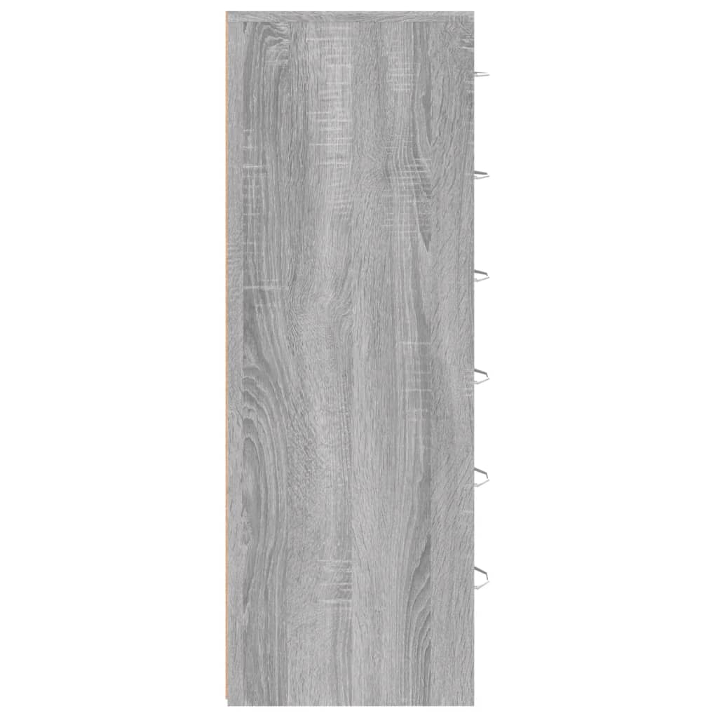 Aparador Con 6 Cajones Contrachapado Gris Sonoma 50x34x96 Cm / Vetonek_3
