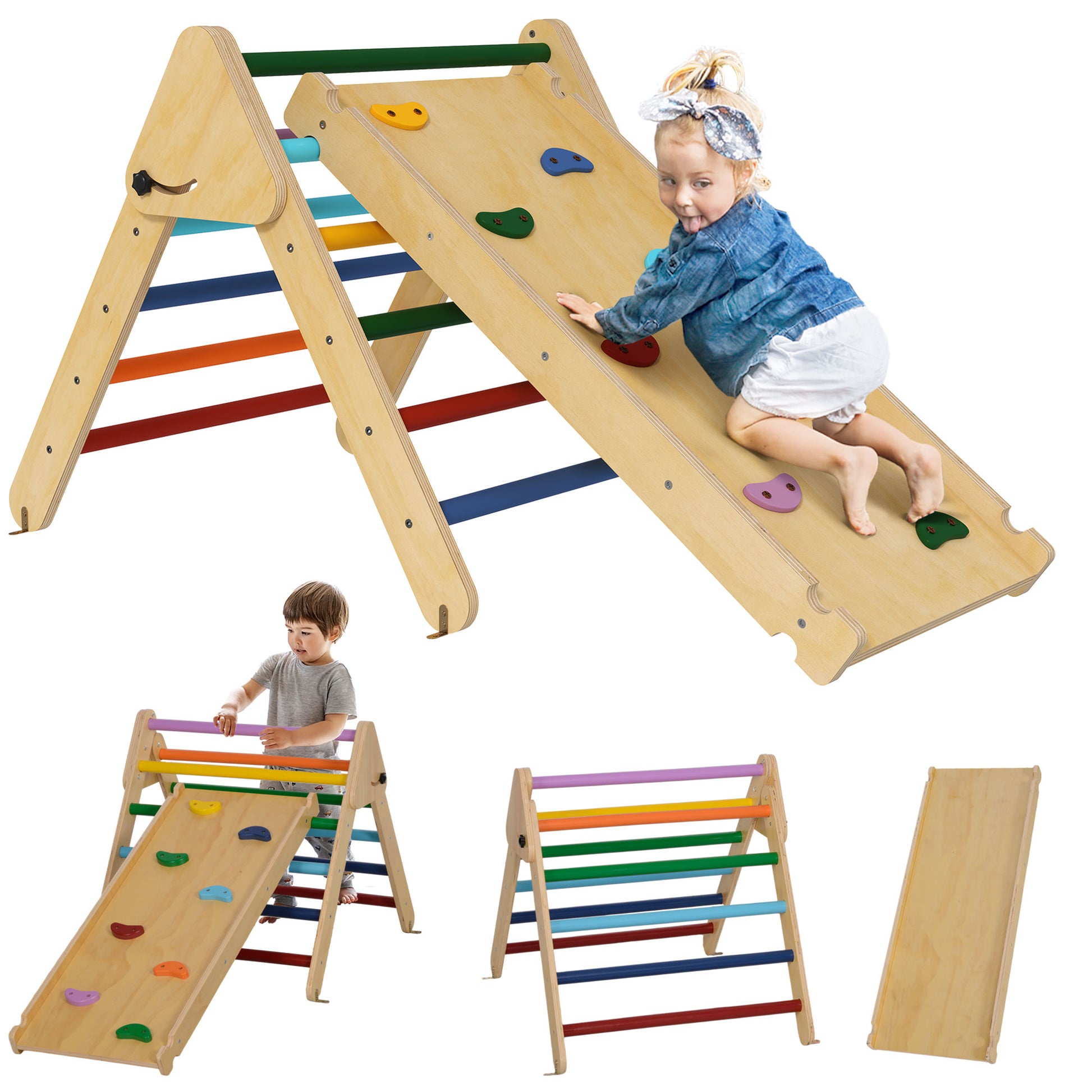 Aiyaplay 3 En 1 Triángulo De Escalada Montessori_0