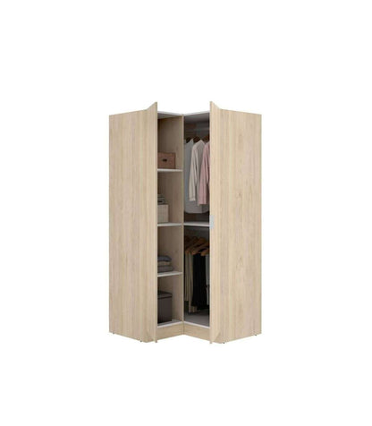 Armario Ropero Rincón Puertas Abatibles Jaén Acabado Natural, 184 Cm(alto)90.5 Cm(ancho)_0