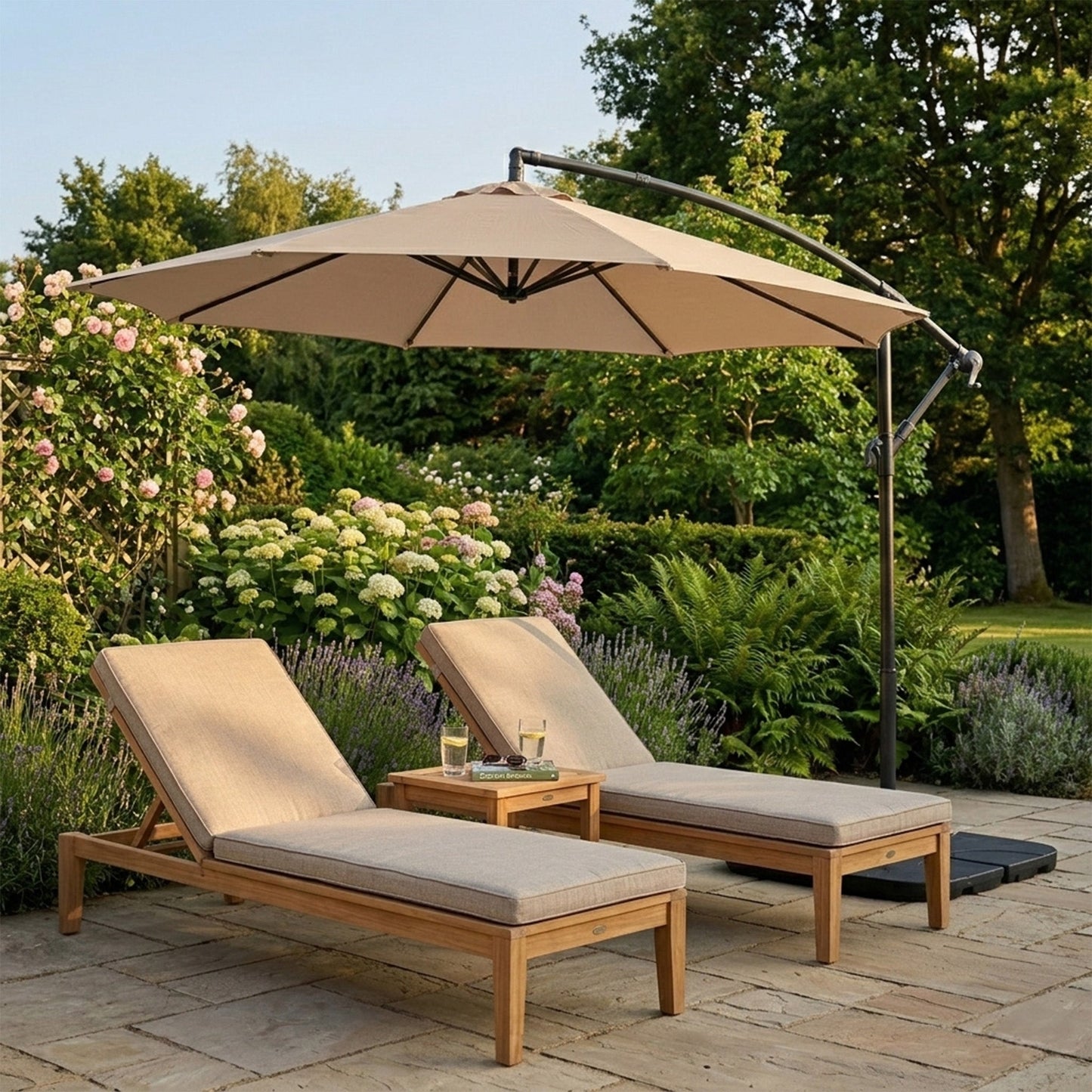 Parasol Excéntrico De 3 M – Beige_3