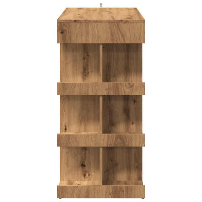 Mesa Bar Con Estante Almacenaje Roble Artisan 100x48x101,5 Cm_3