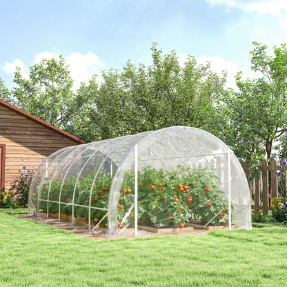 Outsunny Invernadero De Túnel 6x3x2 M Con 2 Puertas Enrollables Transparente_4