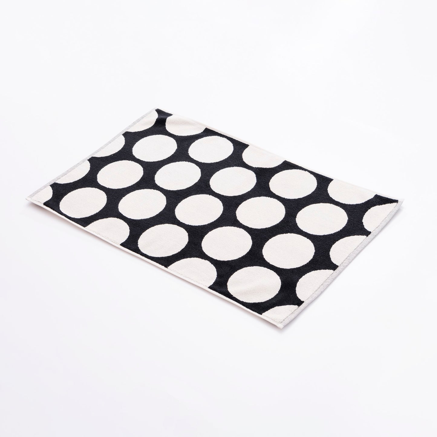 Alfombra De Baño 50x80cm 100% Algodon 1000gsm Topos Negros Benetton_1