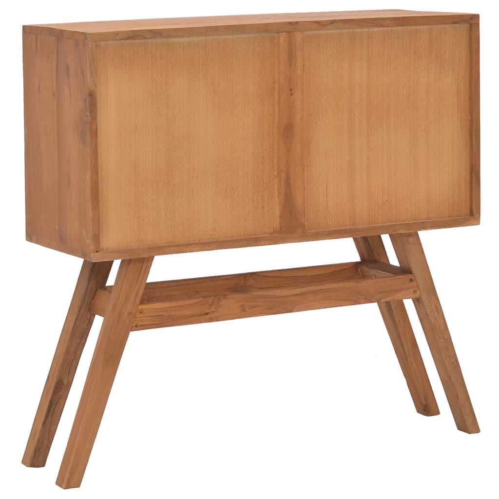 Mesa Consola De Madera Maciza De Teca 80x30x80 Cm_3
