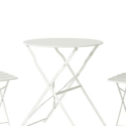 Outsunny Conjunto De Muebles De Jardín Con 2 Sillas Plegables Y Mesa Crema_3