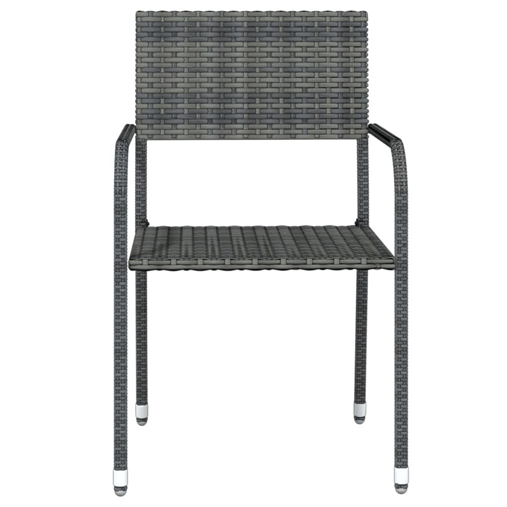 Vidaxl Juego De Comedor Para Jardín 3 Piezas Gris_3