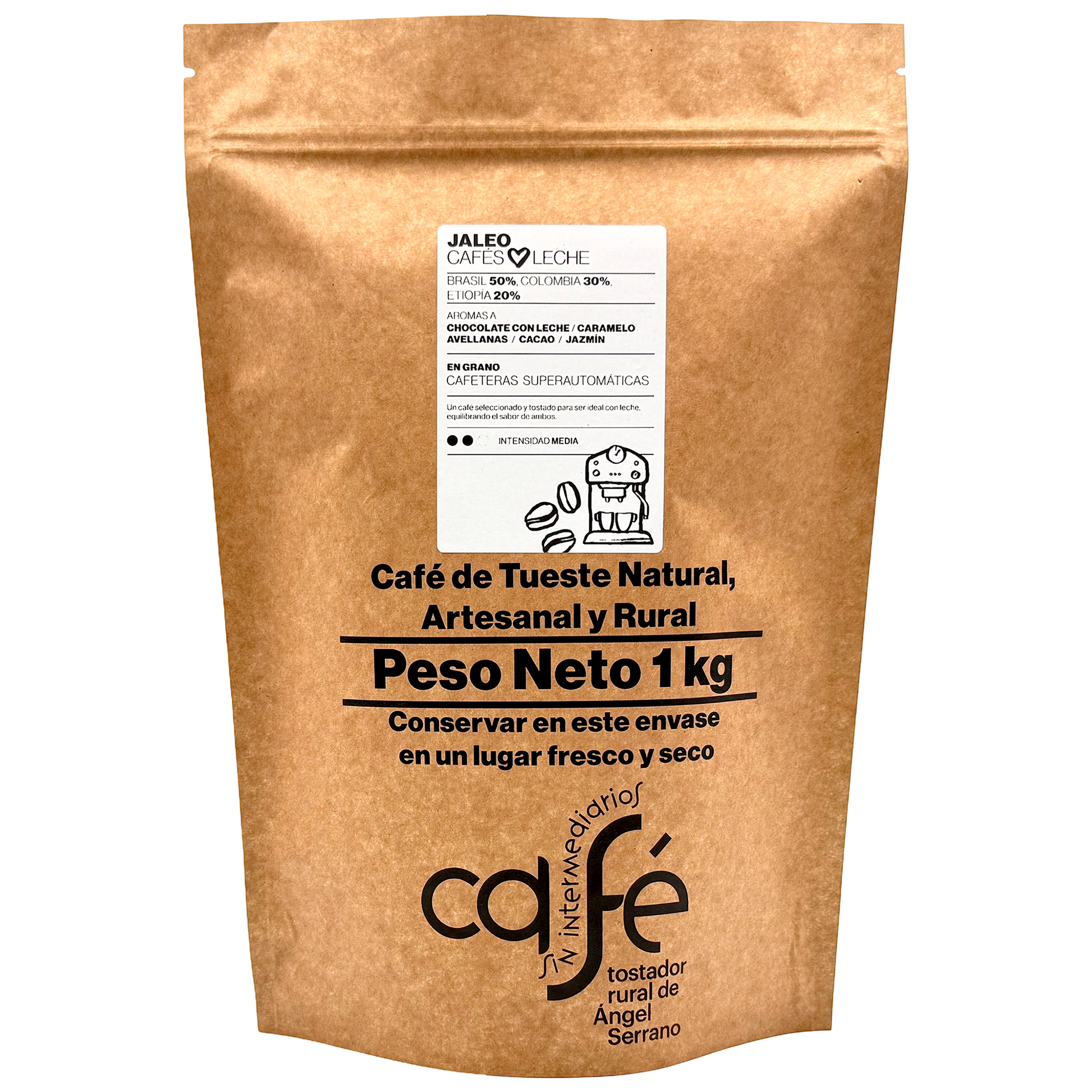 Cafe Sin Intermediarios Café Colombia Jaleo En Grano Para Superautomática 1 Kg_0