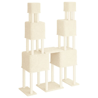Vidaxl Rascador Para Gatos Con Postes De Sisal Color Crema 199 Cm_4
