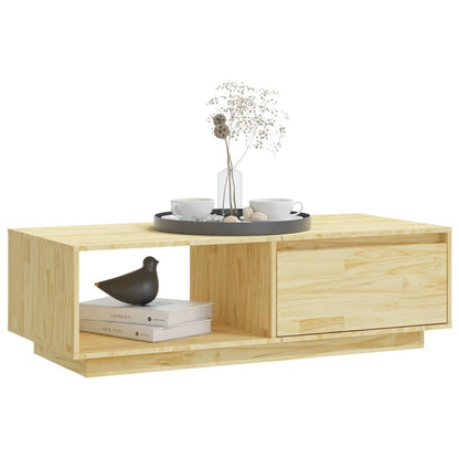 Mesa De Centro De Madera Maciza De Pino 110x50x33,5 Cm_2