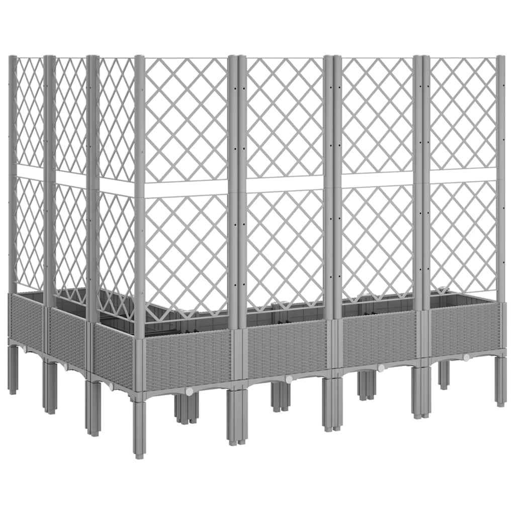 Jardinera Con Enrejado Pp Gris Claro 160x120x142 Cm_4