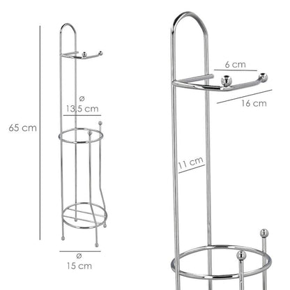 Portarrollos Papel Higienico Vertical Para Baño, Rollos De Reserva, Ø 15 X 65 Cm._1