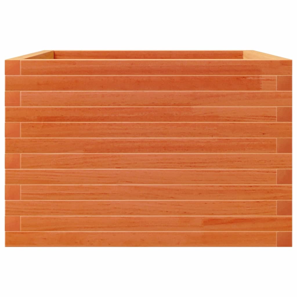 Jardinera Madera Maciza De Pino Marrón Cera 70x70x45,5 Cm_5