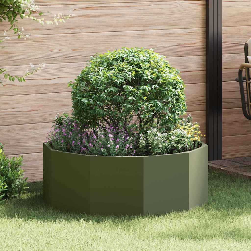 Jardinera Verde Oliva 90 X 90 X 35 Cm Acero_1